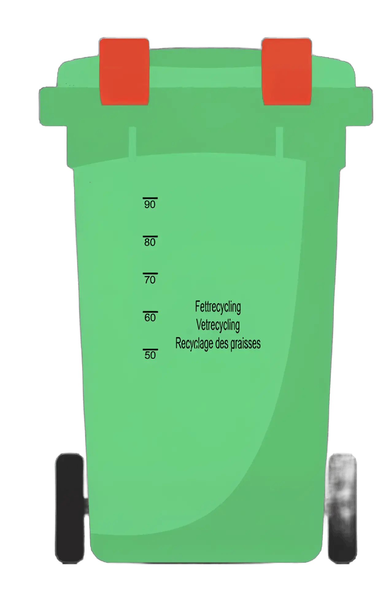 Conteneur Oleo 90 transparent et refermable pour huiles de friture usagées